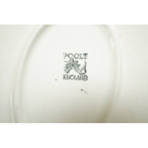 500 - A part Poole pottery dinner service to include tureens and oval platters, largest 40cm wide (34). Co... 