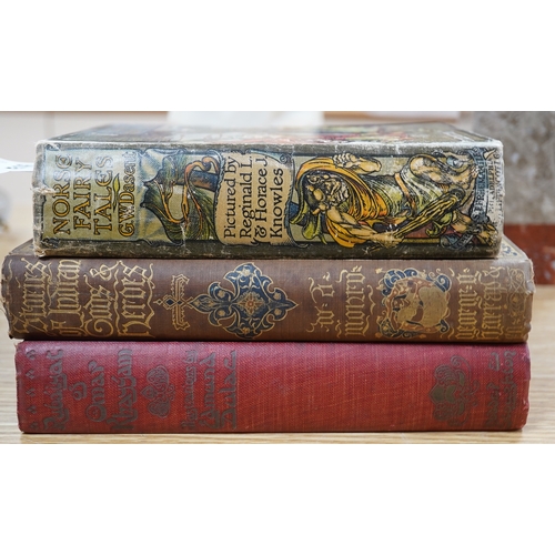 516 - ° ° Dulac, Edward - Rubaiyat of Omar Khayyam, Hodder & Stroughton, red cloth; Monro, W.D. - Stories ... 