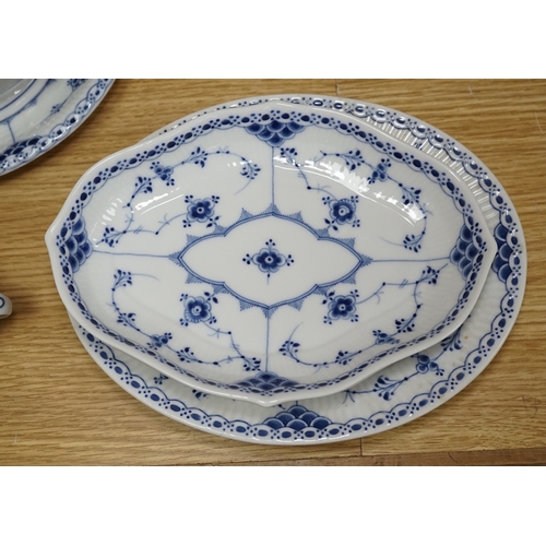 547 - A collection of Royal Copenhagen Onion pattern blue and white dinnerware. Condition - mostly good... 