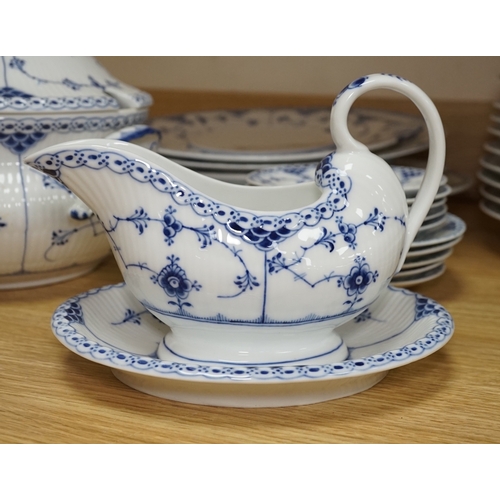 547 - A collection of Royal Copenhagen Onion pattern blue and white dinnerware. Condition - mostly good... 