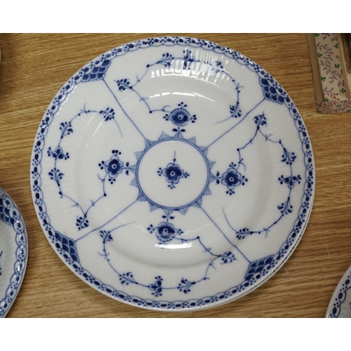 547 - A collection of Royal Copenhagen Onion pattern blue and white dinnerware. Condition - mostly good... 