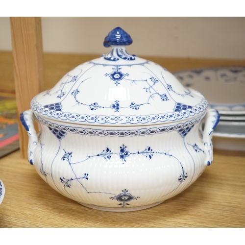 547 - A collection of Royal Copenhagen Onion pattern blue and white dinnerware. Condition - mostly good... 