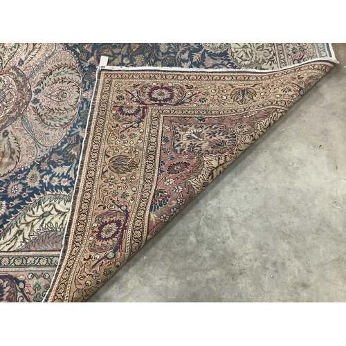 60 - A North West Persian ivory ground carpet, 290 x 200cm. Condition - poor to fair