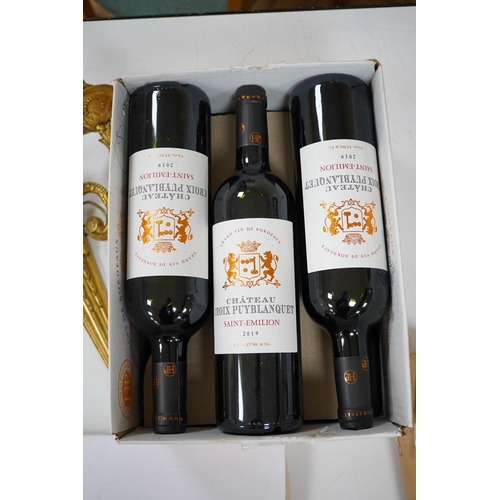 613 - Six bottles of Chateau Croix Puy-Blanquet Saint Emilion 2019. Condition - appears good