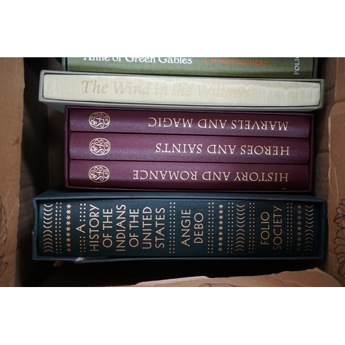 626 - ° ° Nine Folio Society books including History of the Indians of the United States and History & ... 