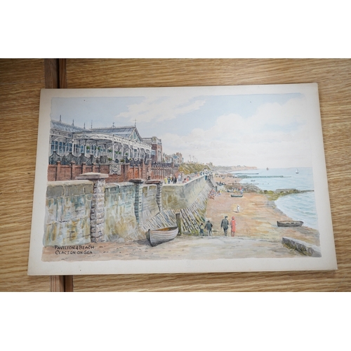 741 - Alfred Robert Quinton (1853-1934), four original watercolours for postcards, East Anglia Coast views... 