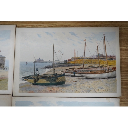 811 - Alfred Robert Quinton (1853-1934), four original watercolours for postcards, Sussex views comprising... 