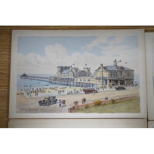 811 - Alfred Robert Quinton (1853-1934), four original watercolours for postcards, Sussex views comprising... 