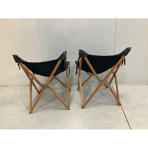 95 - A pair of 1950's David Alfonsi Tripolini chairs for J.B. Fendy, width 56cm, depth 64cm, height 83cm.... 