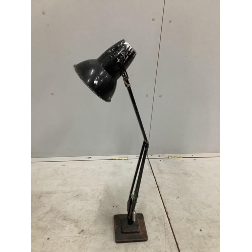 1002 - A Contemporary adjustable stool, floor lamp and anglepoise (no fittings). Condition - poor