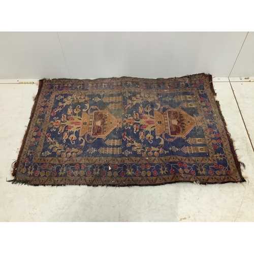 1051 - Three North West Persian style rugs and one other rug, largest 200 x 110cm. Condition - poor to fair... 