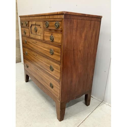 1057 - A George IV mahogany chest, width 118cm, depth 52cm, height 116cm. Condition - fair