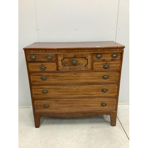 1057 - A George IV mahogany chest, width 118cm, depth 52cm, height 116cm. Condition - fair