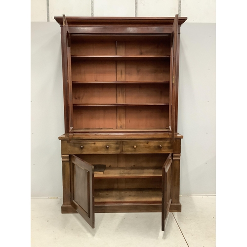 1078 - A Victorian mahogany library bookcase, width 145cm, depth 49cm, height 231cm. Condition - fair... 