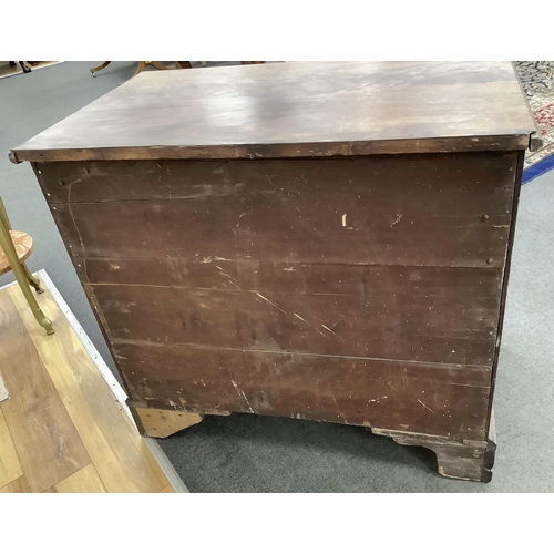 1088 - A small George III mahogany five drawer chest, width 91cm, depth 55cm, height 84cm. Condition - in n... 