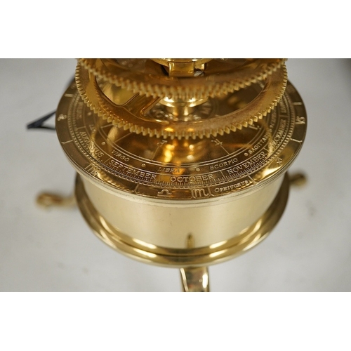 1262 - A precision brass orrery, a kit built electric operated astronomical orrery issued by Eaglemoss Publ... 