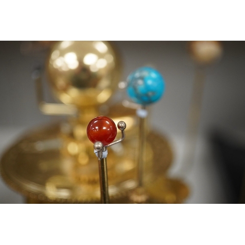 1262 - A precision brass orrery, a kit built electric operated astronomical orrery issued by Eaglemoss Publ... 