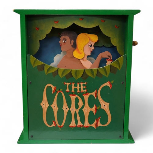 1264 - A modern Adam and Eve comical automaton entitled 'The Cores' by Frank Nelson, modelmaker and woodcar... 