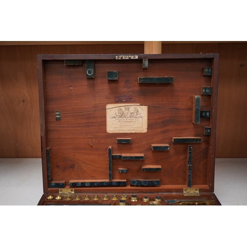 1265 - A mid 19th century folding compound and simple monocular microscope by William Harris & Co. 50 High ... 