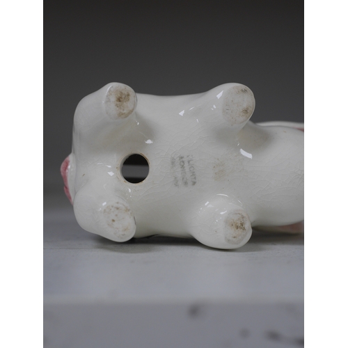 1351 - Three Plichta pig ceramic money banks, each stamped to the bases, largest 16cm wide. Condition - f... 