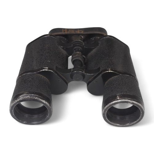 1358 - A pair of World War II German military binoculars, 17.5cm long. Condition - worn