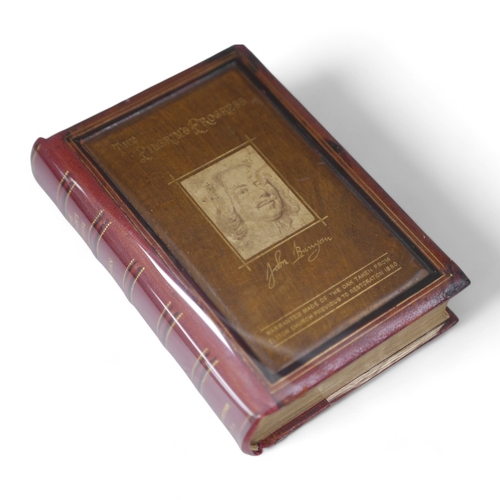 1376 - ° ° Bunyan, John, - The Pilgrims Progress  Elstow Edition, 1881, red morocco and oak from Elstow C... 