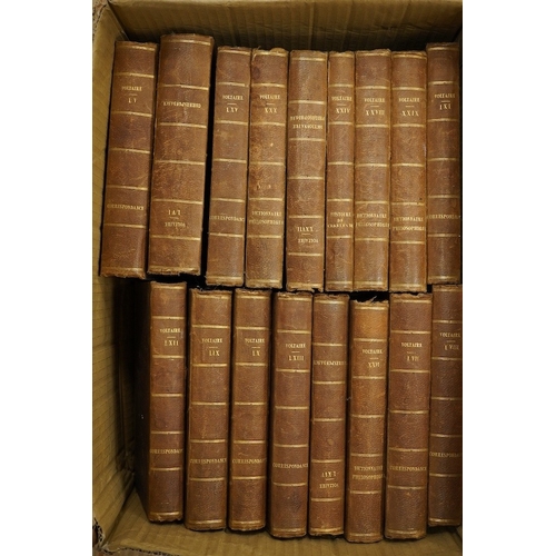 1395 - ° ° Beuchot,  Oeuvres de Voltaire, notes by M. Beuchot, 69 vols, 8vo, calf, Paris, 1834. Condition -... 