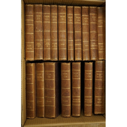 1395 - ° ° Beuchot,  Oeuvres de Voltaire, notes by M. Beuchot, 69 vols, 8vo, calf, Paris, 1834. Condition -... 