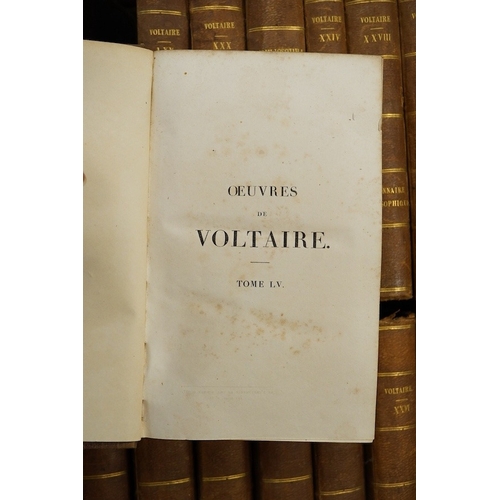 1395 - ° ° Beuchot,  Oeuvres de Voltaire, notes by M. Beuchot, 69 vols, 8vo, calf, Paris, 1834. Condition -... 