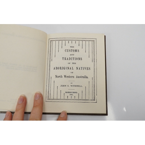 1418 - ° ° Calvert, Albert F.  The Aborigines of Western Australia, 1894, original cloth and Withnell, Joh... 