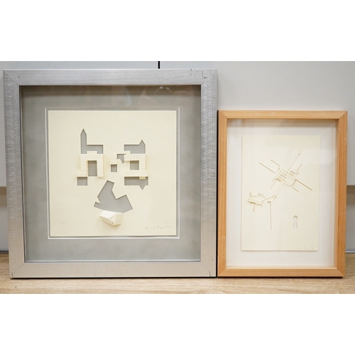 1710 - Sharon Pazner (Contemporary), two abstract cut papers to include Key, each signed and dated 2008, ... 