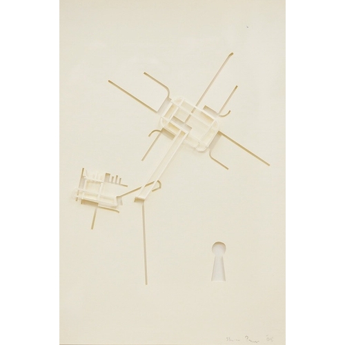 1710 - Sharon Pazner (Contemporary), two abstract cut papers to include Key, each signed and dated 2008, ... 