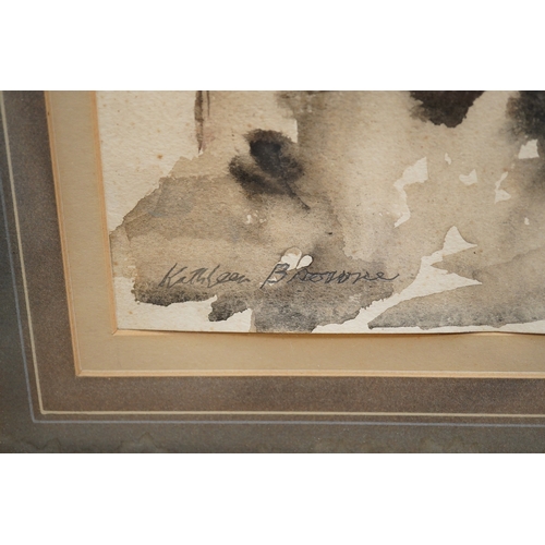 1723 - Jenny Spencer, watercolour, landscape, signed, together with two other works by Kathleen Browne and ... 