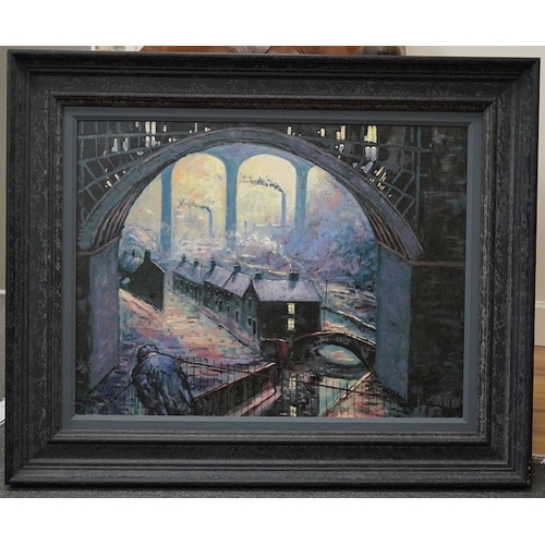 1772 - Alexander Millar (b.1960), gicleé canvas on board, Underneath The Arches, limited edition 16/95, cer... 