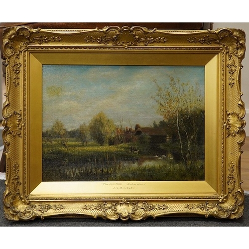 1782 - James George Bingley (1840 - 1920), oil on board, The Old Mill, Ambersham, 25 x 35cm. Condition - fa... 