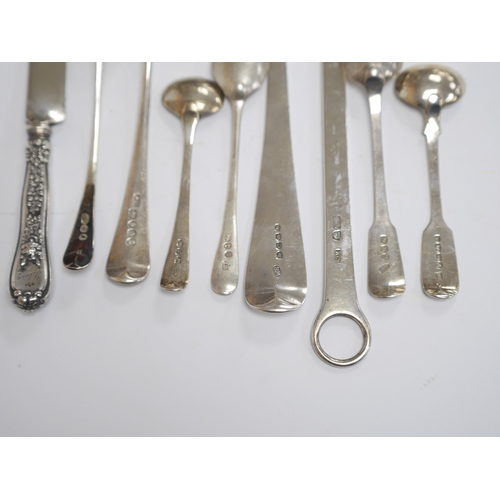 1837 - A George III silver Old English pattern basting spoon, by William Seaman, London, 1815, 31.6cm, toge... 