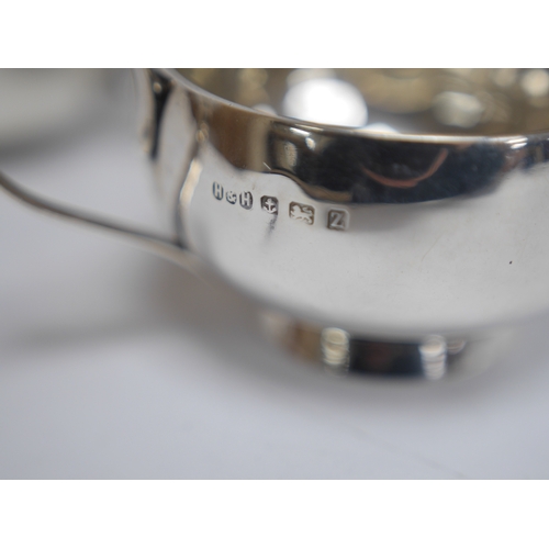 1849 - A late Victorian silver porringer, London, 1897, height 61mm, an Edwardian silver porringer, a late ... 