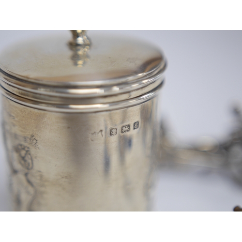 1851 - A collection of small silver including an Edwardian cylindrical pot and cover, 84mm, four 19th centu... 