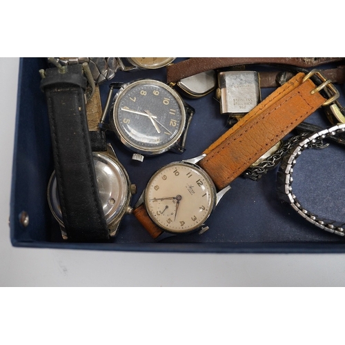 1925 - A group of eleven assorted lady's and gentleman's wrist watches including a steel Timex automatic, t... 