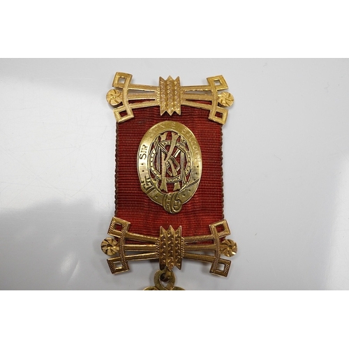 1932 - A 9ct gold Masonic 'Royal Order of Antedeluvian Buffaloes' medal, circa 1949, designed as a Maltese ... 