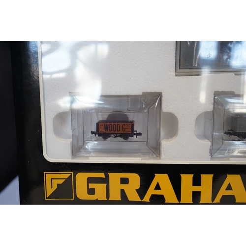 252 - Four boxed Graham Farish N gauge railway train sets; a Diesel Freight set, comprising a Class 25 die... 