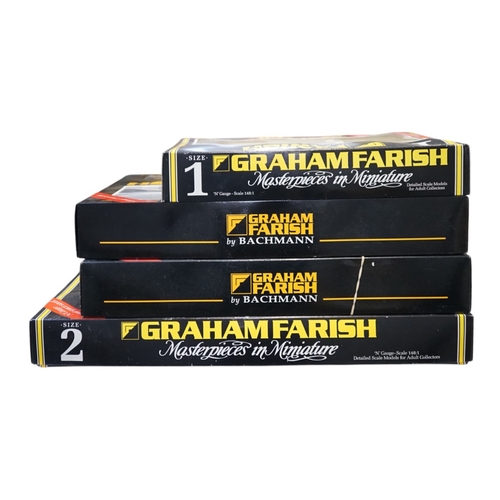 255 - Four boxed Graham Farish N gauge railway train sets; a Royal Mail set, comprising a Class 47 diesel ... 