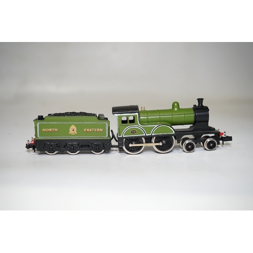 257 - Two boxed Union Mills N gauge railway NER Class R tender locomotives; both 725. Condition - good.... 