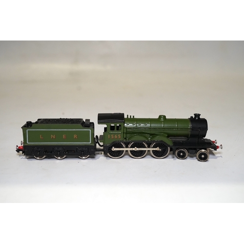 259 - Three boxed Union Mills Models N gauge railway LNER locomotives; a Class B12, 1565, a Class Q2, 3359... 