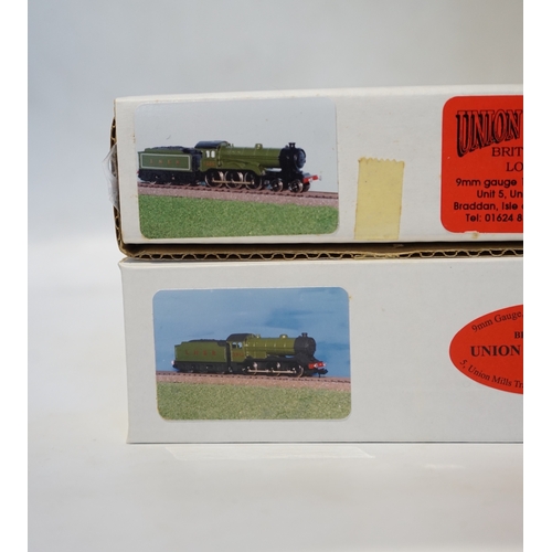 260 - Two boxed Union Mills Models N gauge railway LNER locomotives; a Class B12, 1565, and a Class J39, 2... 