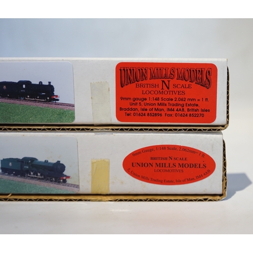 262 - Three boxed Union Mills Models N gauge railway BR locomotives; a Class B12/3, 61546, a Class J26, 65... 