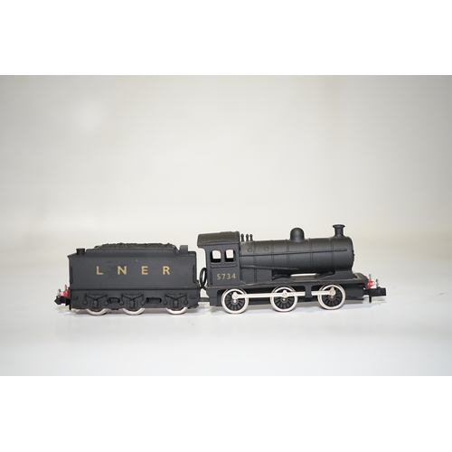 268 - Three boxed Union Mills Models N gauge railway LNER locomotives; a Class J26, 5734, a Class J39, 309... 