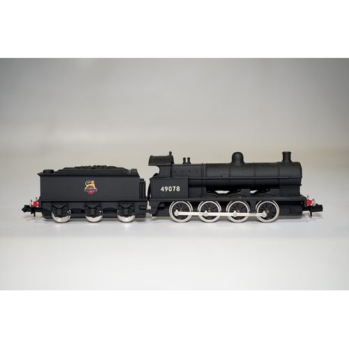 269 - Three boxed Union Mills Models N gauge railway BR locomotives; a Class G2, 49078, a Class D20, 62395... 