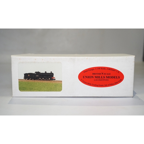 269 - Three boxed Union Mills Models N gauge railway BR locomotives; a Class G2, 49078, a Class D20, 62395... 