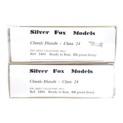 272 - Two boxed Silver Fox Models N gauge BR Class 24 Bo-Bo diesel locomotives in dark green livery, D5078... 